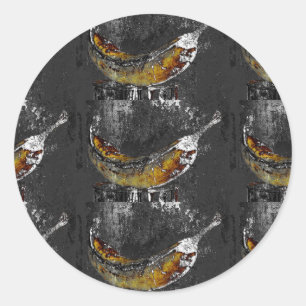 plantain plain classic round sticker