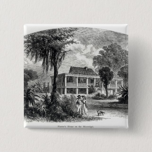 Planter's House on the Mississippi 15 Cm Square Badge (Front)