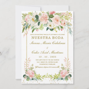 Plantilla de Boda Rosa y oro Invitation