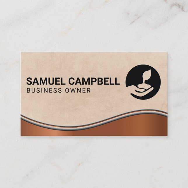 Planting a Seed Logo | Gardener Business Card (Front)