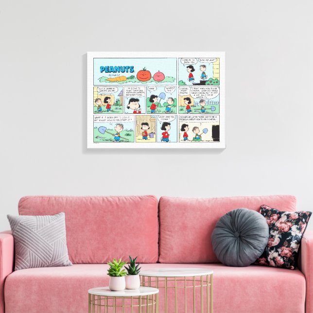 Planting A Vegetable Garden Canvas Print (Insitu(LivingRoom))