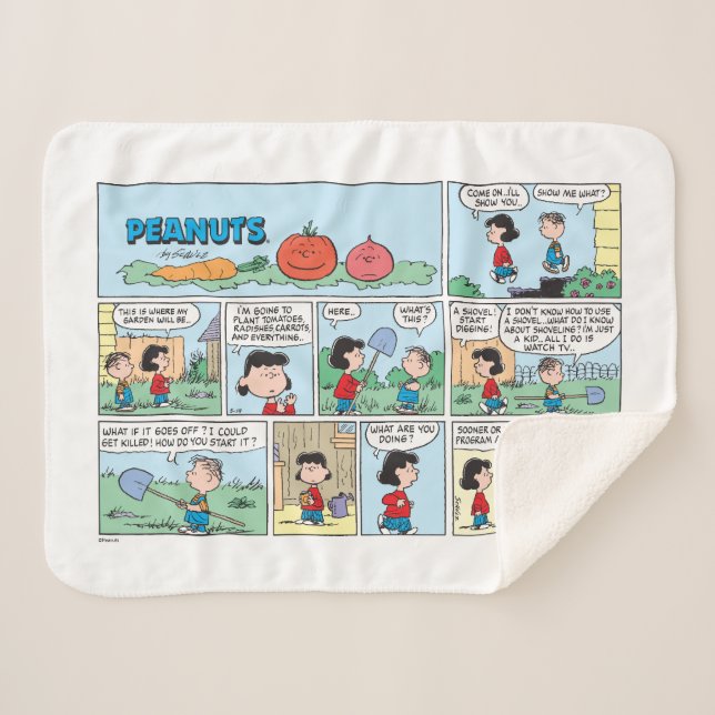 Planting A Vegetable Garden Sherpa Blanket (Front (Horizontal))