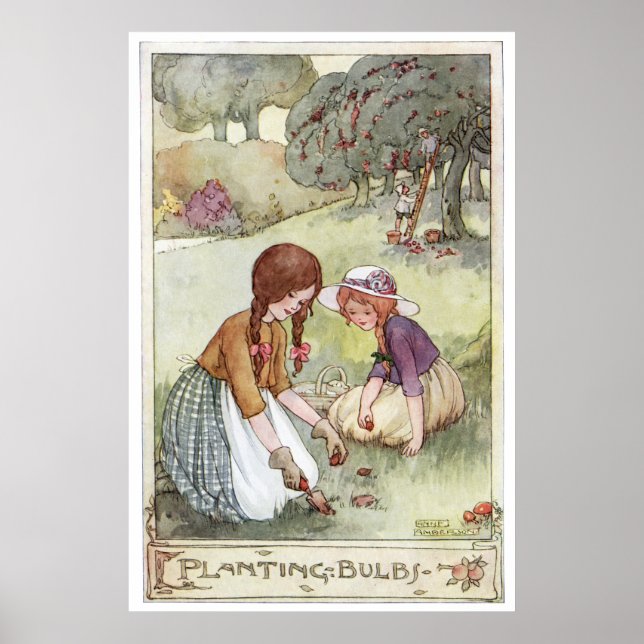 Planting Bulbs by Anne Anderson Poster (Front)