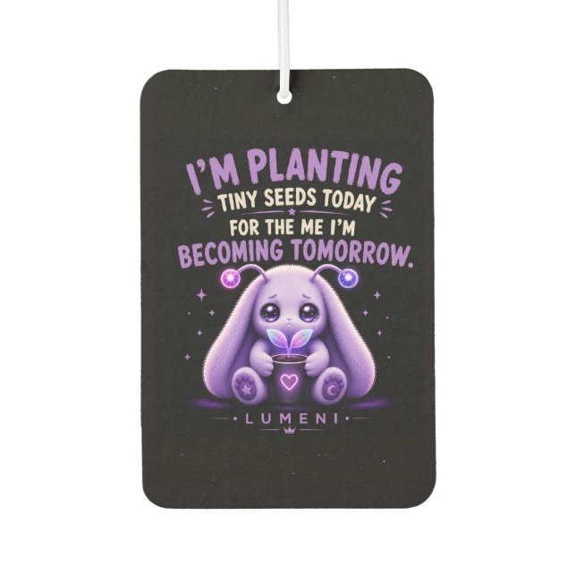 Planting Tiny Seeds Car Air Freshener (Front)