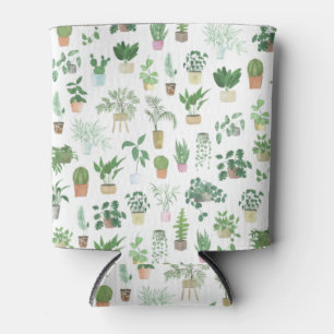 Plantita House Plants and Pots Pattern Tote Bag Can Cooler
