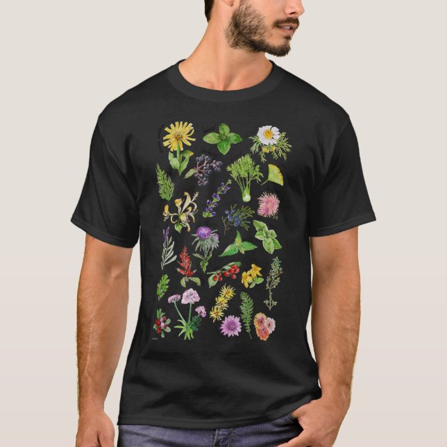 Plants &amp; Herbs Alphabet Classic T-Shirt (Front)