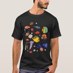 Plants And Cute Fish T-Shirt