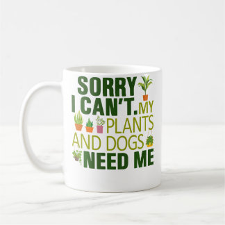 Plants And Dog Lover Gardener Flower Lover Funny G Coffee Mug