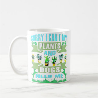 Plants And Dog Lover Gardener Funny Gardening And  Coffee Mug