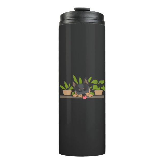 Plants and Dogs Thermal Tumbler (Front)