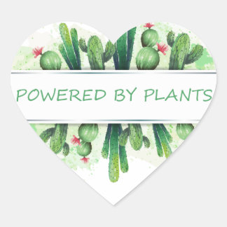 Plants and Flowers Heart Sticker