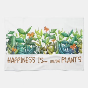 Plants and Flowers Tea Towel