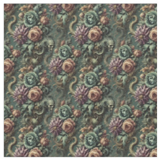 Plants and Pandemonium – Gothic Dense Tile Fabric