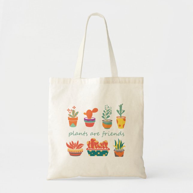 Plants are friends tote bag (Front)