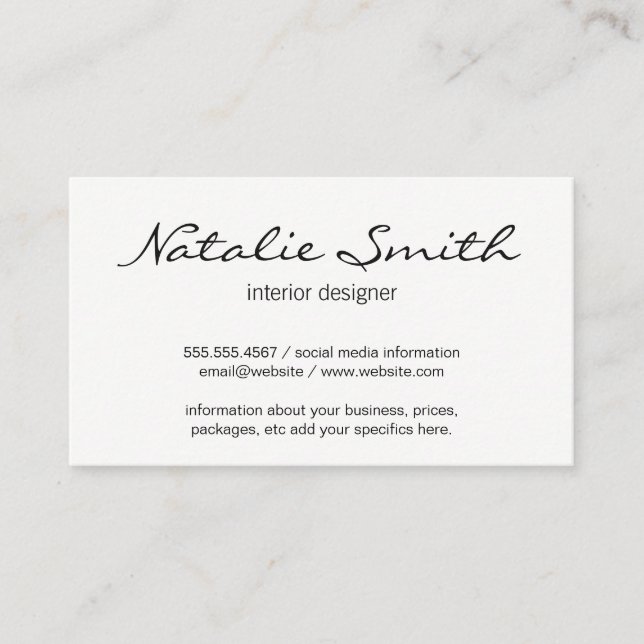 Plants Business Card (Front)