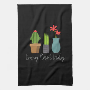 Plants - Crazy Plant Lady Tea Towel