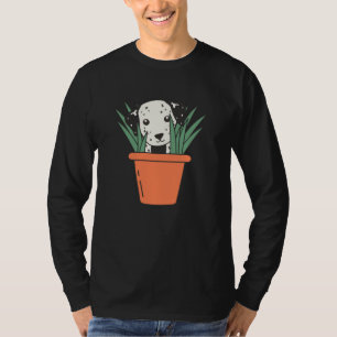 Plants Dalmatian Dogs Flower Pot Dogs T-Shirt
