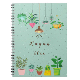 plants Large (8.5" x 11") planner Notebook