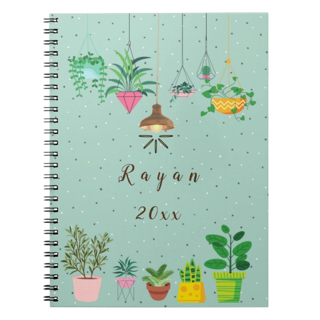 plants Large (8.5" x 11") planner Notebook (Front)