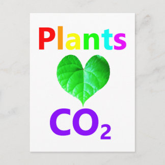 Plants Love CO2 Postcard
