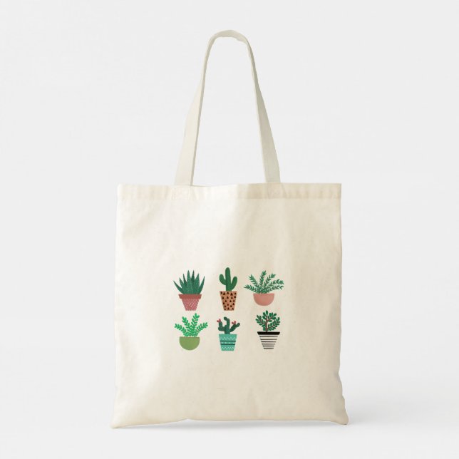 Plants Lover - Cactus Tote Bag (Back)