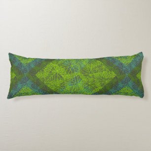 Plants pattern.12c DGrey BG Body Cushion