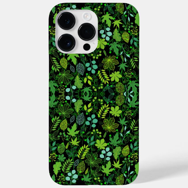 Plants pattern.14b Black BG Case-Mate iPhone Case (Back)