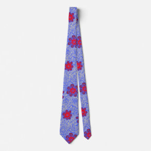 Plants pattern A13.b LGrey BG Tie