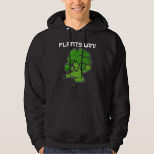 Plants Win Vegan Vegetarian Veganism Animal Rights Hoodie