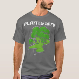 Plants Win Vegan Vegetarian Veganism Animal Rights T-Shirt