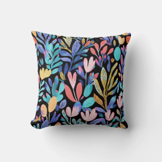 plants with multicolored leaves and flowers cushion