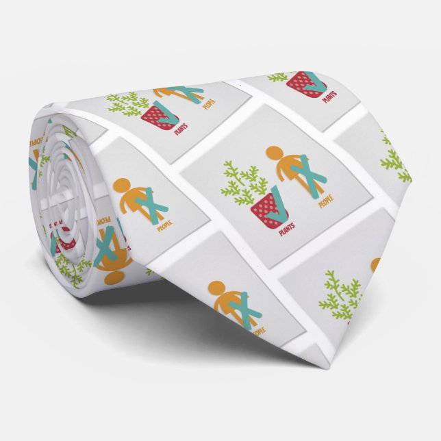 Plants Yes People No  Tie (Rolled)