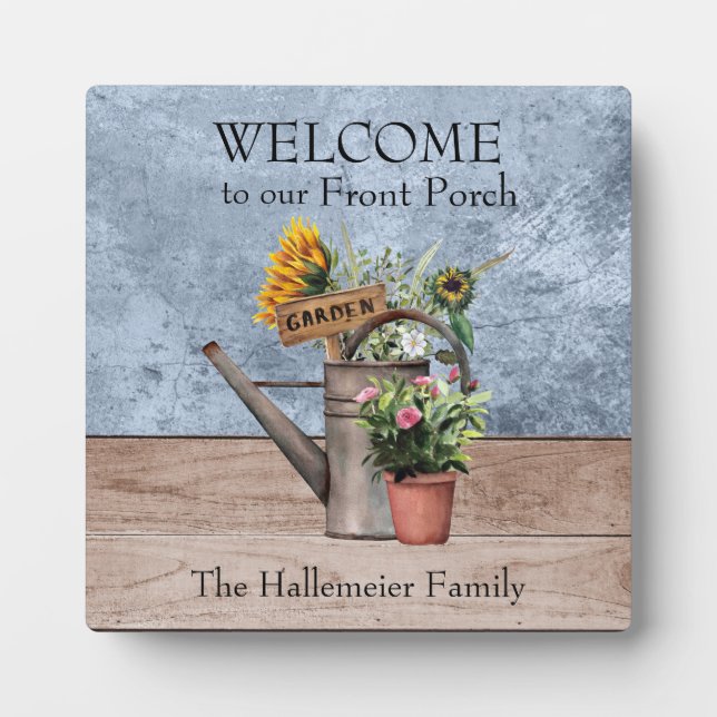 Plaque Artwork  Sunflower and Roses Garden (Front)