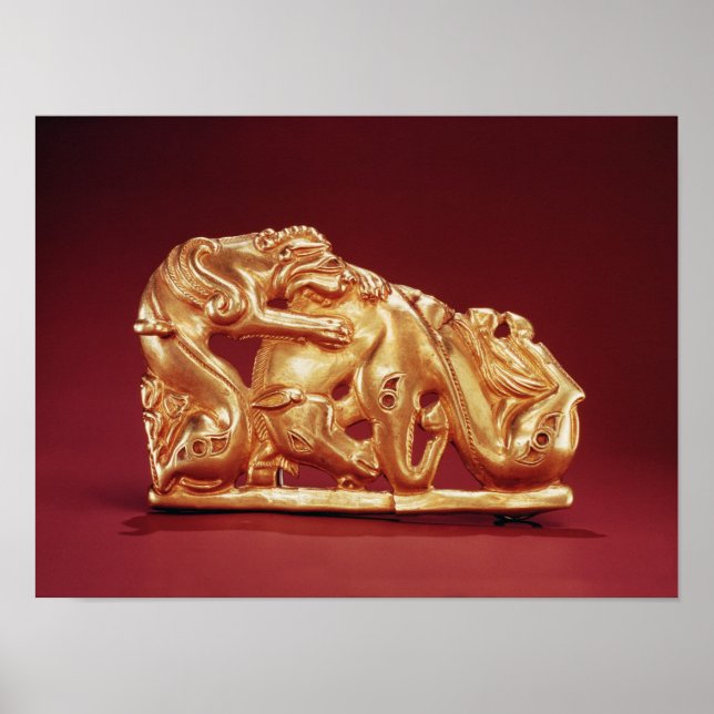 Plaque depicting a Griffin attacking a Horse Poster (Front)