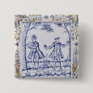Plaque depicting a scene from 'The Magic Flute' 15 Cm Square Badge