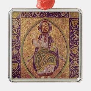 Plaque depicting Christ blessing Metal Tree Decoration