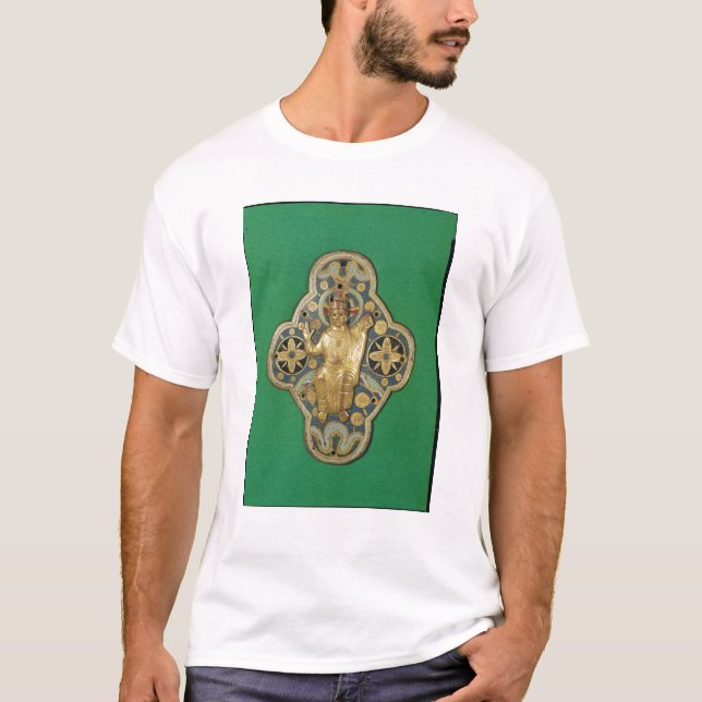 Plaque depicting God blessing T-Shirt (Front)
