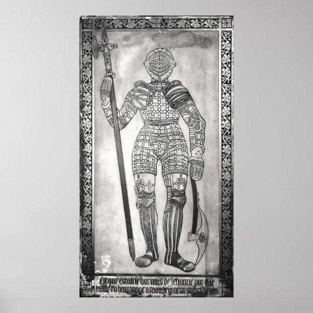 Plaque depicting the armour of Joan of Arc Poster (Front)