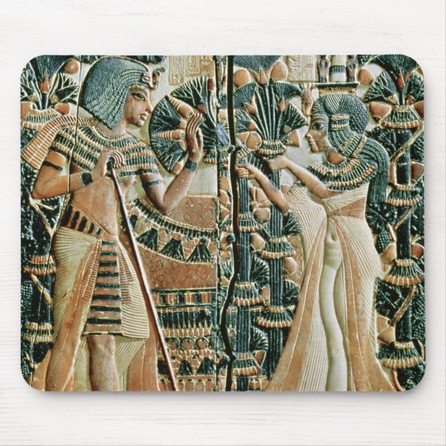 Plaque from the lid of coffer showing mouse mat (Front)