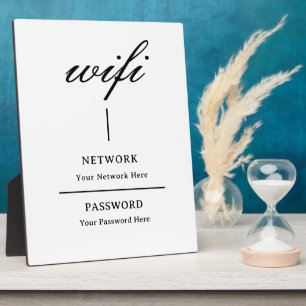 Plaque Modern Wifi Password Network
