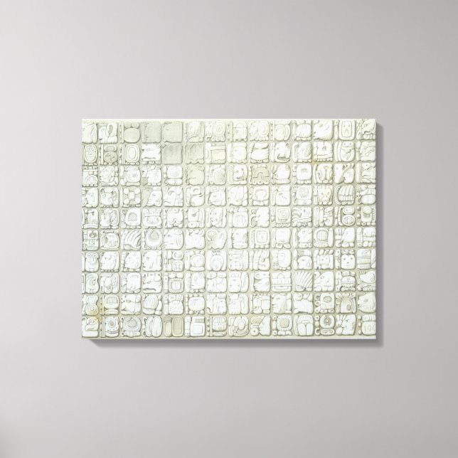 Plaque of ideographic writing from the Temple of I Canvas Print (Front)