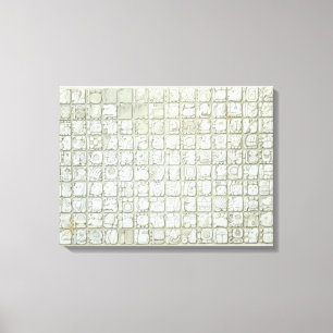 Plaque of ideographic writing from the Temple of I Canvas Print