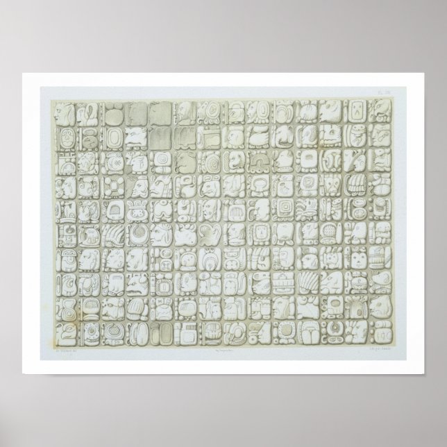 Plaque of ideographic writing from the Temple of I Poster (Front)