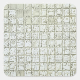Plaque of ideographic writing from the Temple of I Square Sticker