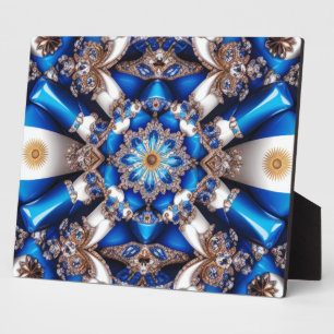 Plaque with Argentinian Colours Modern Design