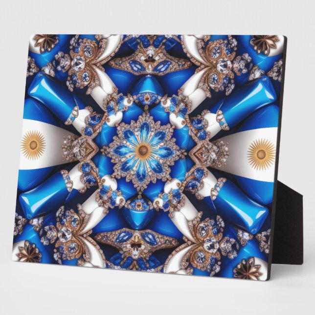 Plaque with Argentinian Colours Modern Design (Side)