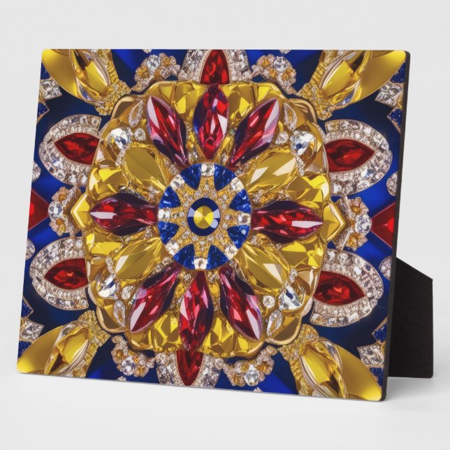 Plaque with Colombia Colours Modern Design (Side)