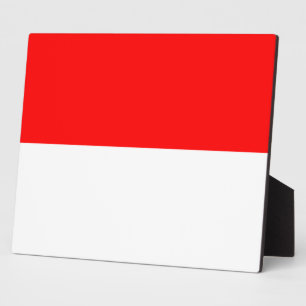 Plaque with flag of Indonesia