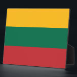 Plaque with flag of Lithuania<br><div class="desc">Display your Lithuanian pride with this elegant plaque featuring the iconic flag of Lithuania! Crafted with attention to detail, this plaque serves as both a decorative and meaningful piece that celebrates Lithuania’s rich heritage. The vibrant colours of the Lithuanian flag – yellow, green, and red – are prominently displayed, making...</div>