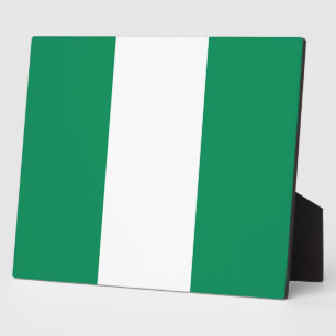 Plaque with flag of Nigeria
